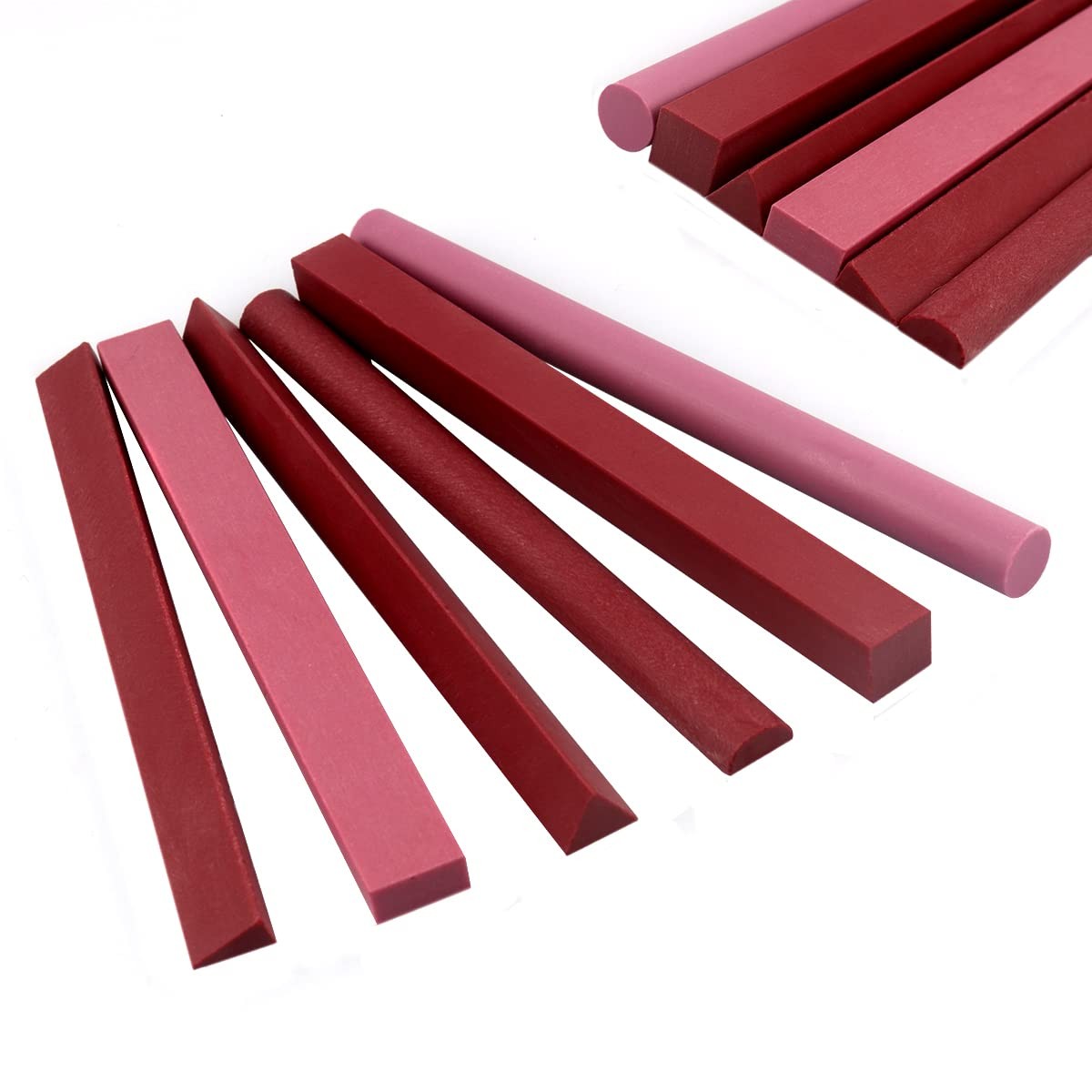 CBRIGHT Sharpening Stone Set, 6pcs 3000# Ruby Whetstone Stone-short, Red