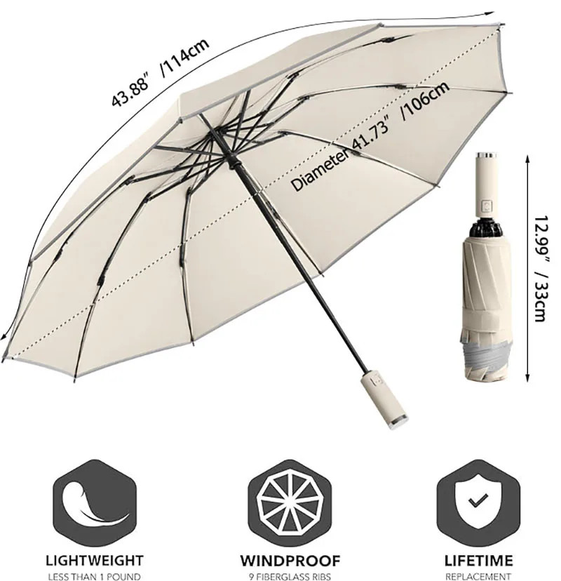 Double Layer Reverse Umbrella for Women Men Fully Automatic Windproof Rain Umbre