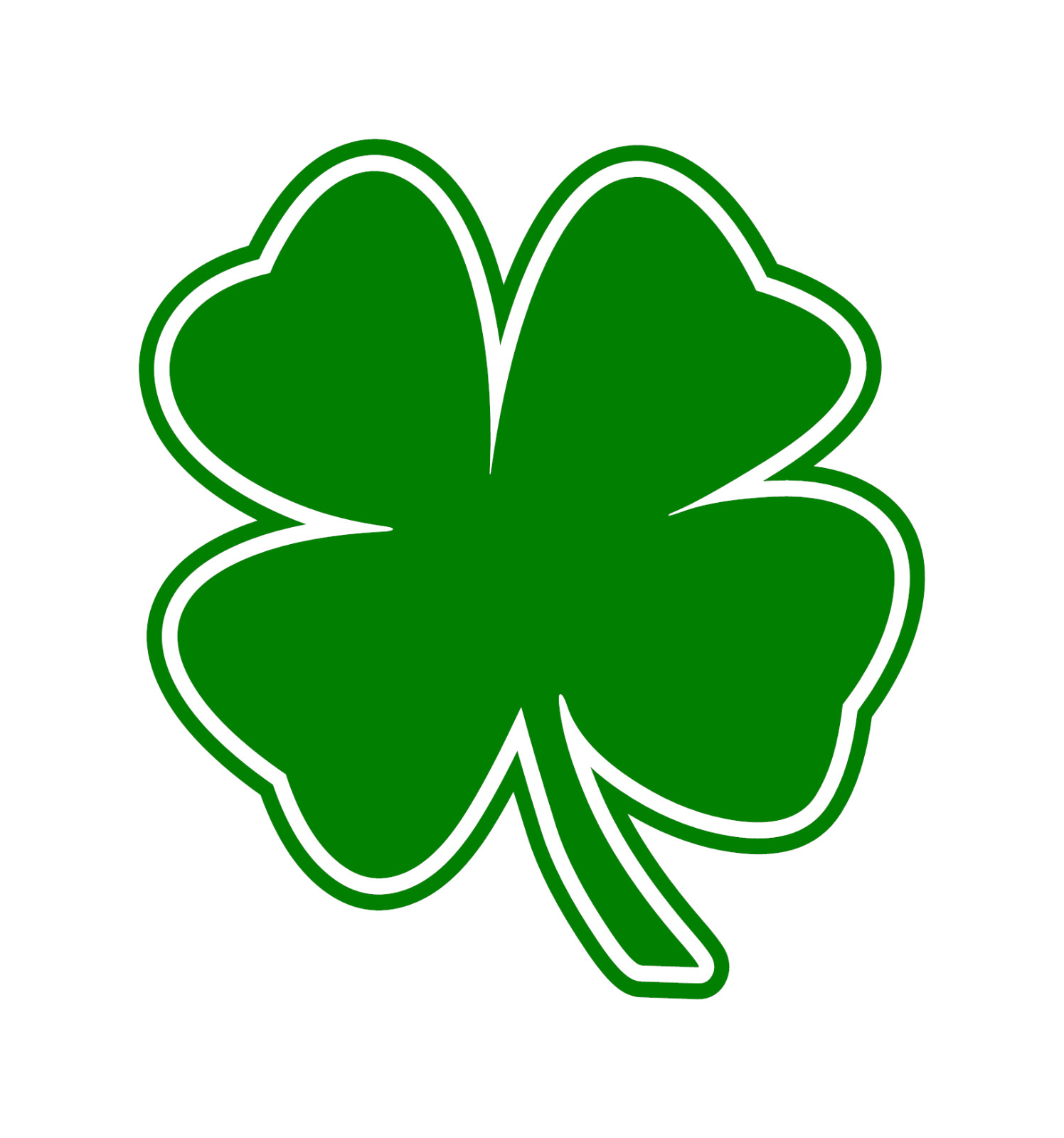 (2) FOUR LEAF CLOVER Vinyl Decal Die Cut Sticker Lucky Irish Car Windw Tumblr