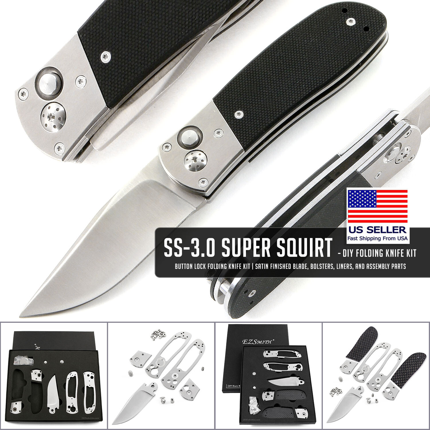 SS-3.0 - DIY Folding Knife Making Kit - USA Design