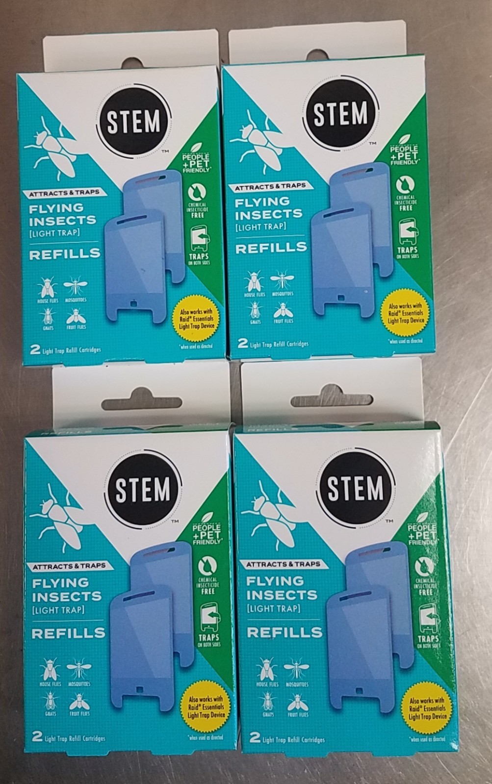 4 boxes STEM Flying Insect Refill Light Trap Refill Cartridge  2 per box