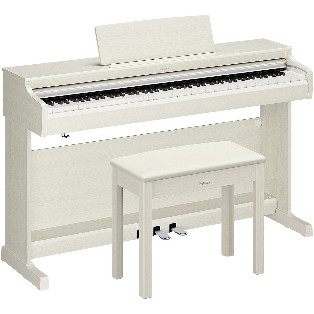 Yamaha Arius YDP166 88Key Digital Upright Piano With Bench  White Birch
