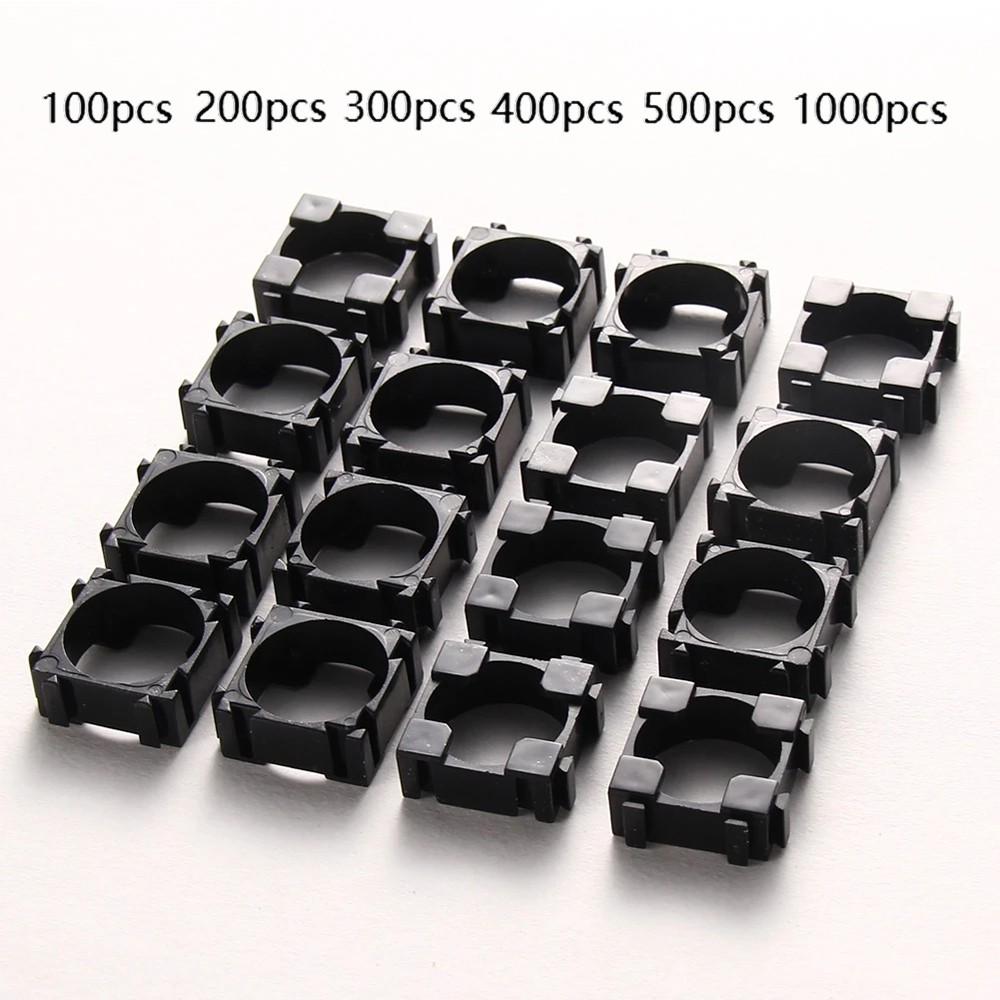 100 Pcs DIY Battery Plastic Stand 18650 Lithium Battery Cell Holder Brackets lot