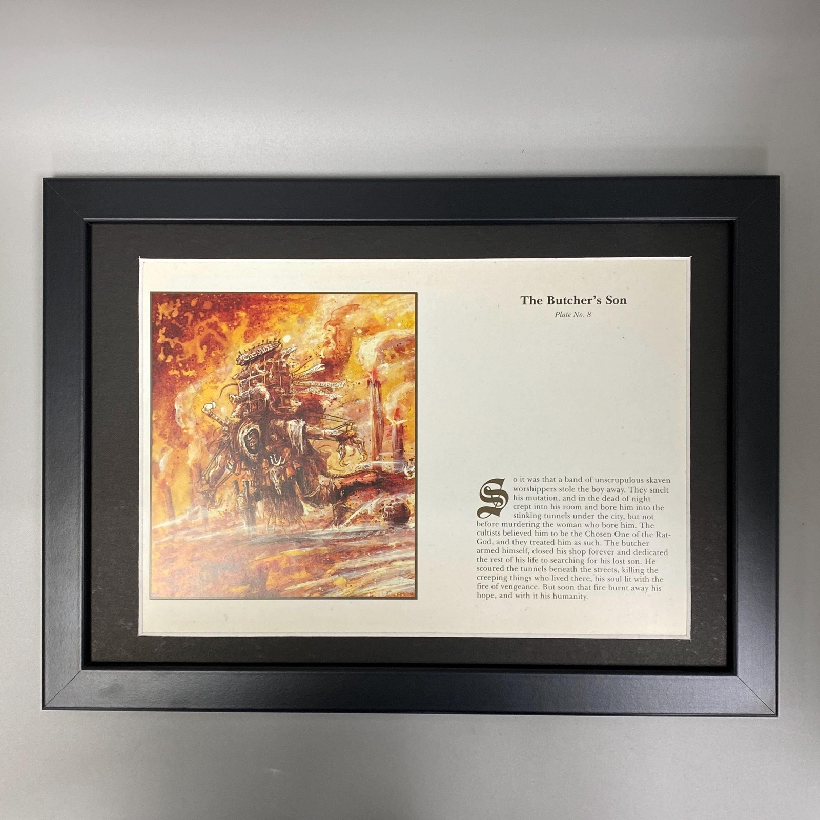 BUTCHER'S SON 8 FRAMED ART JOHN BLANCHE BLOOD ON THE REIK WARHAMMER OLD WORLD