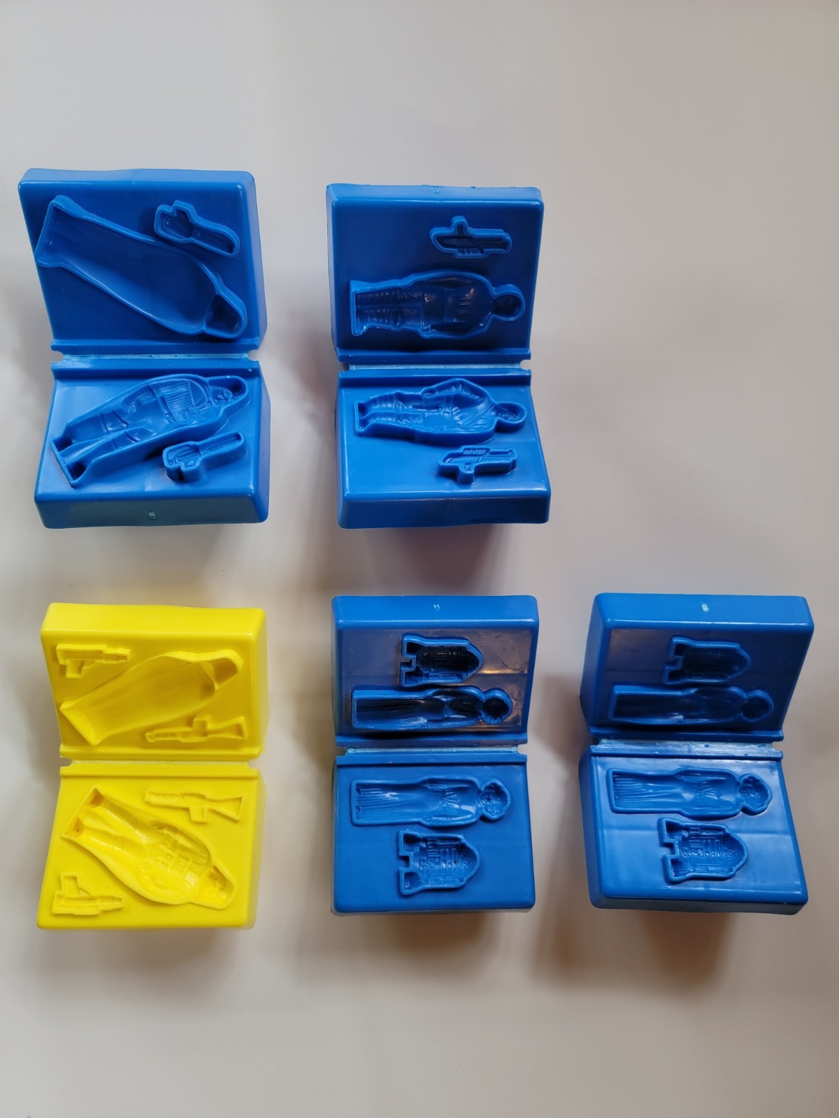 Vtg Star Wars 1978 1980 Play Doh Molds Vader Luke Skywalker Princess Leia R2D2