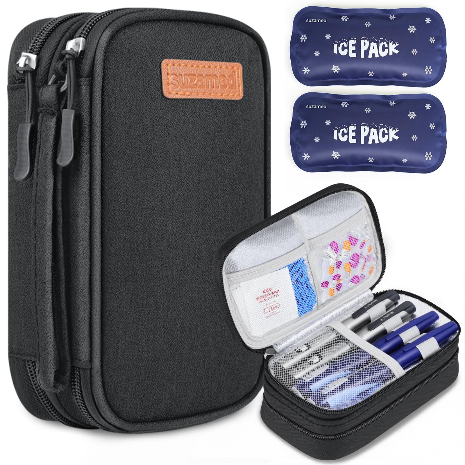 Insulin Cooler Travel Case, Double Layer Medicine Kit Diabetes Travel Case, P...