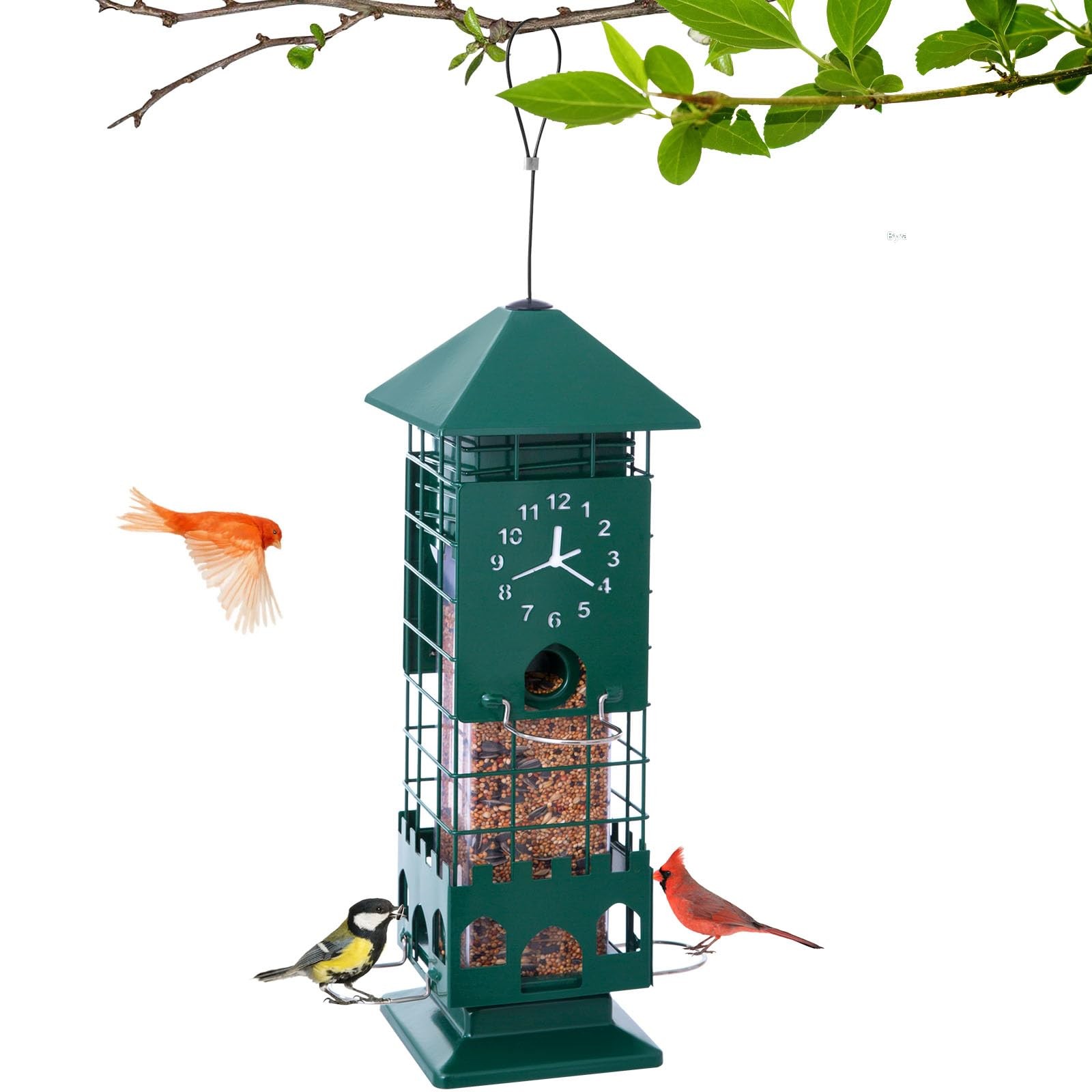 Squirrel Proof Bird Feeders Metal Mesh Anti Squirrels Wild Feeder Green