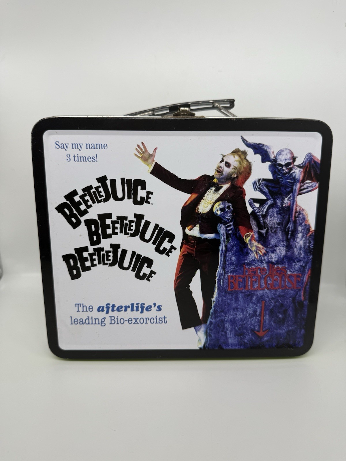 Beetlejuice double sided graphic tin lunchbox  Licensed Merch