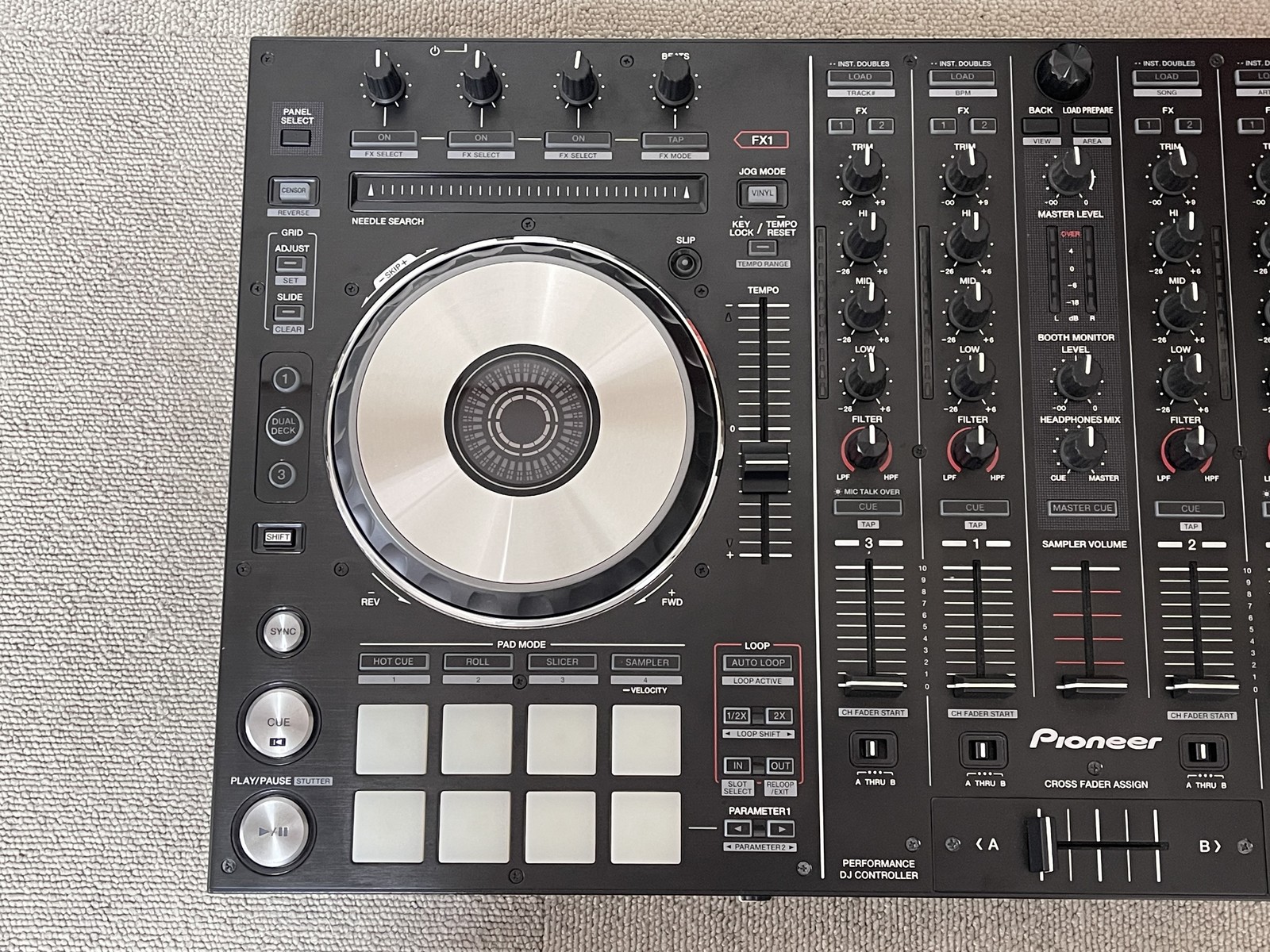 Pioneer DDJ-SX Serato DJ Controller Performance 4ch w/ AC Adapter Tested
