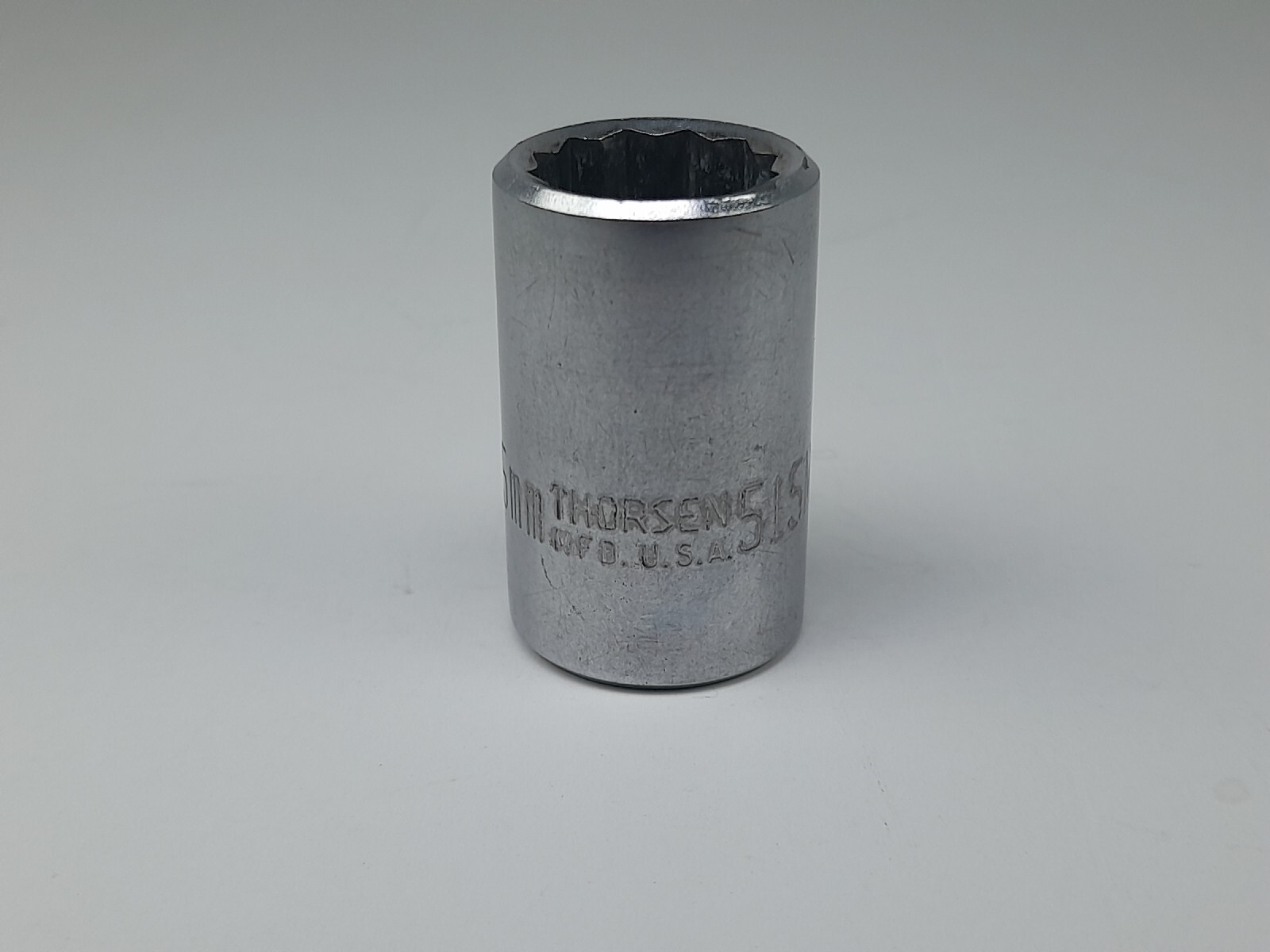 Vintage THORSEN - 1/2 Inch Drive - 15mm - 515M - 12 Point Socket - MFD USA