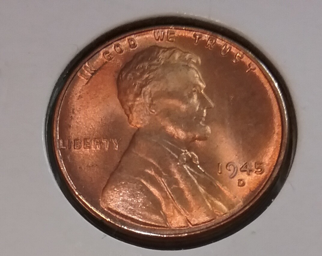 1945 Lincoln Wheat Cent  D - BU - Uncirculated