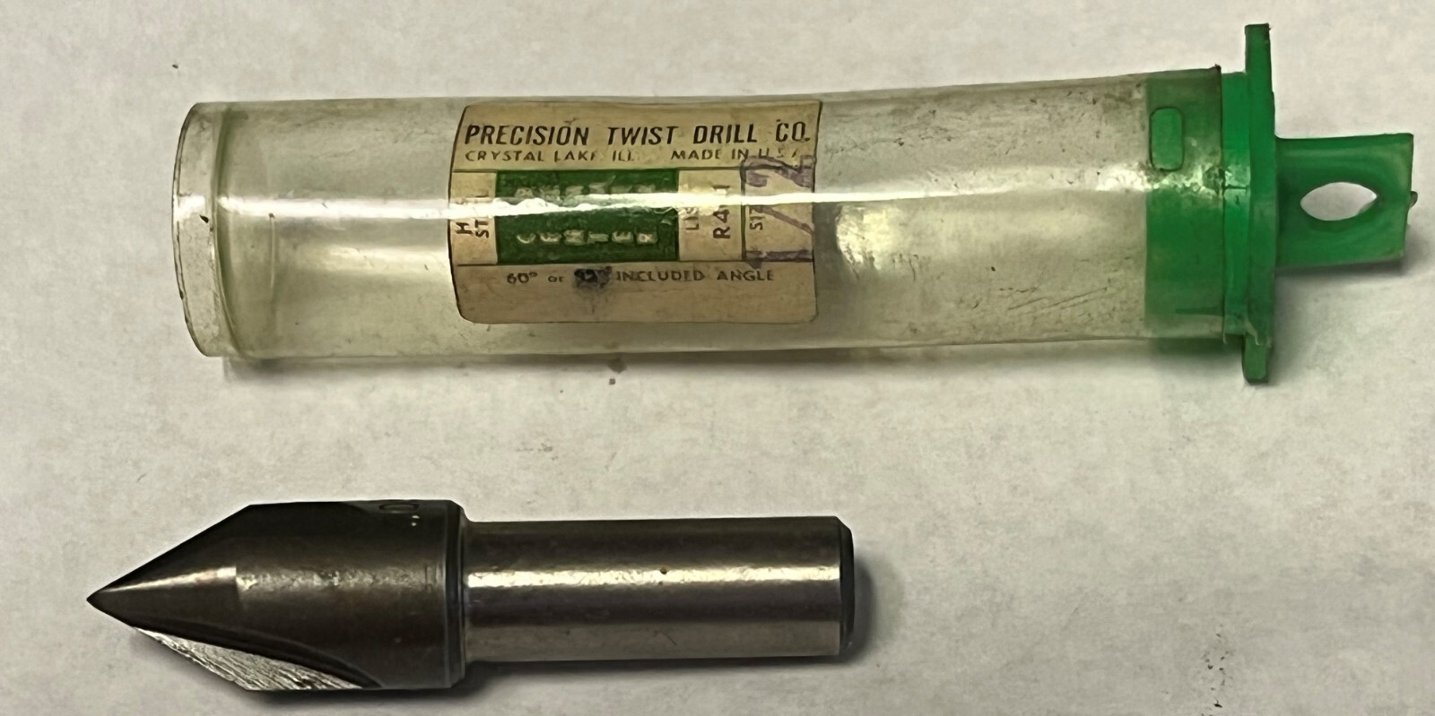 1/2" 60° x 3/8" SK HSS 3 FLUTE COUNTERSINK, CENTER REAMER, USA, PRECISION TWIST