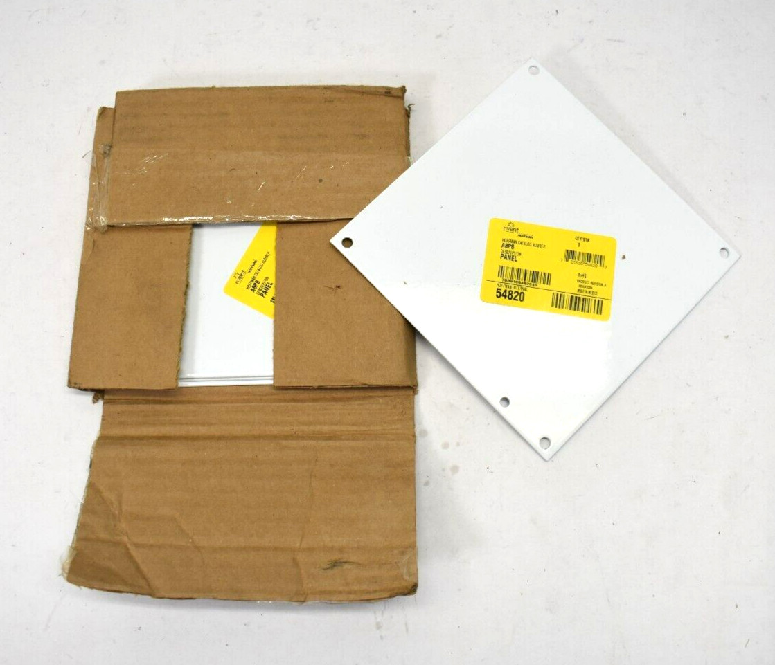 Lot of 4 nVent Hoffman Interior Panel Cover 8" x 8" White For Junction Box A8P8