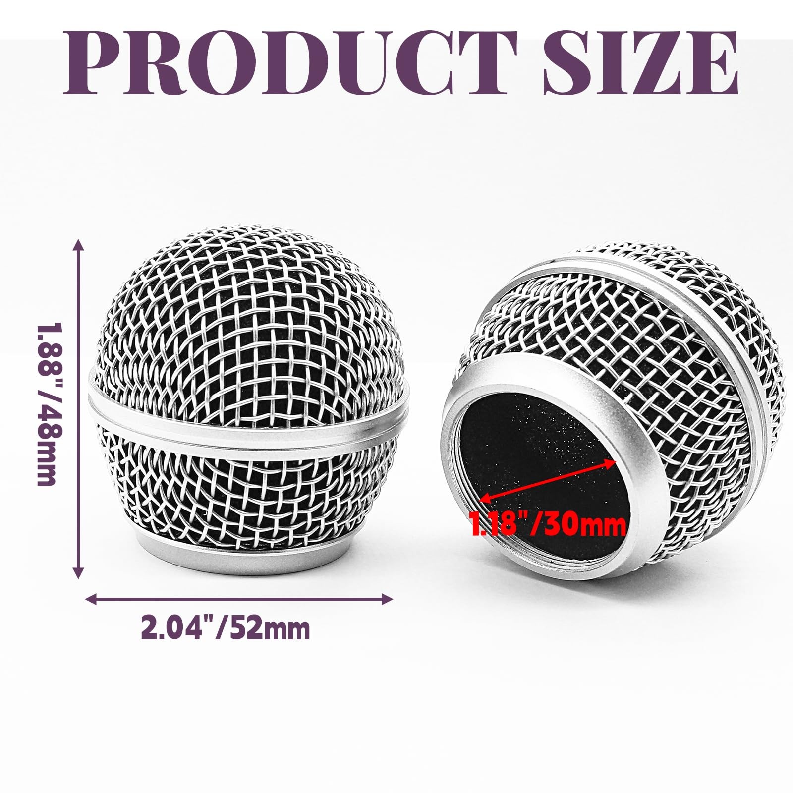 4 Pack SM58 Microphone Head Replacement Standard Size Grille Mic replacement ...