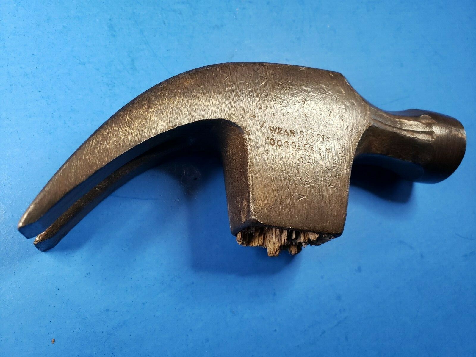 Claw Hammer Head Old Tool 20 oz K & B Co. Marked Wear Safety Goggles 8
