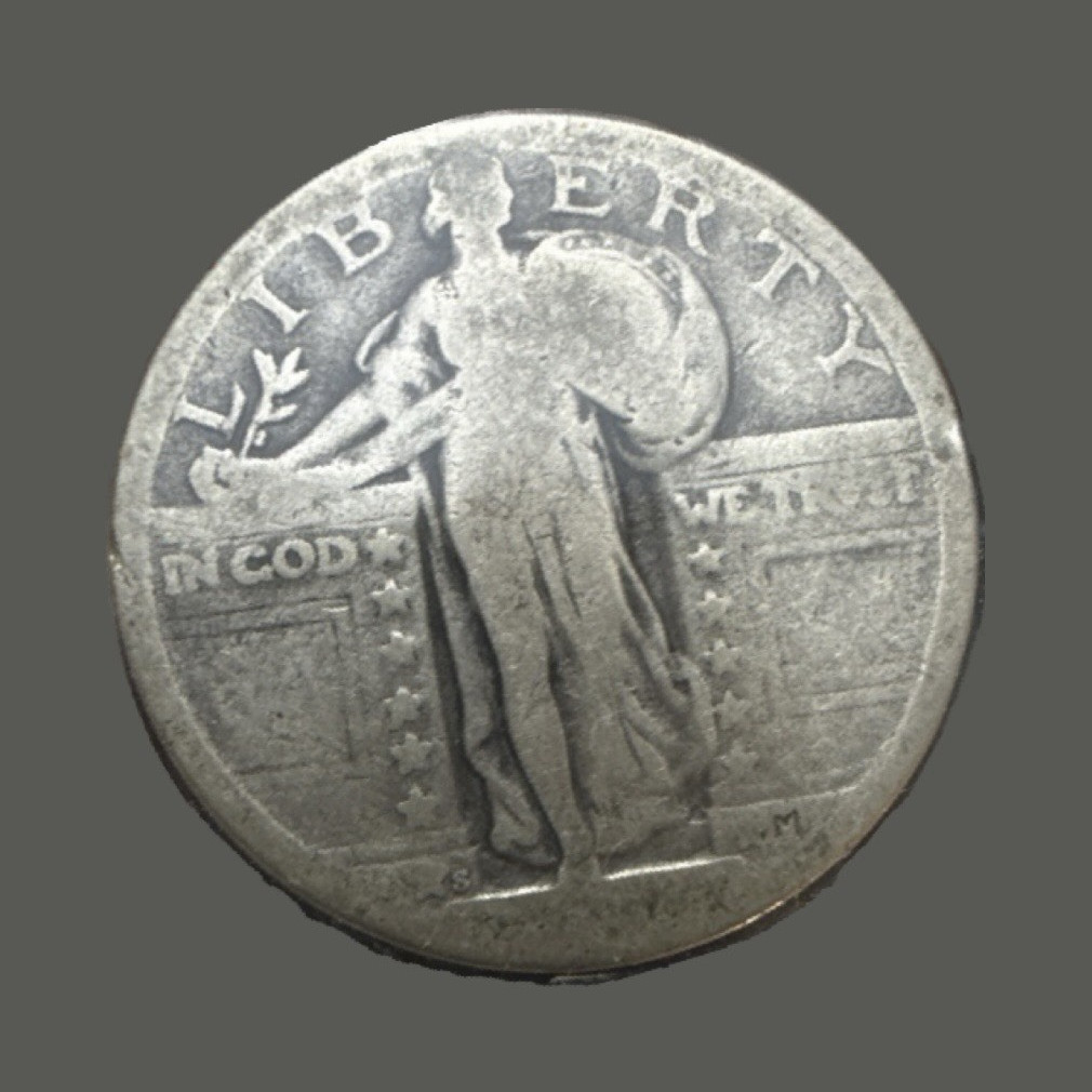 1917-S Standing Liberty 25C Silver .900 Type 1 Quarter