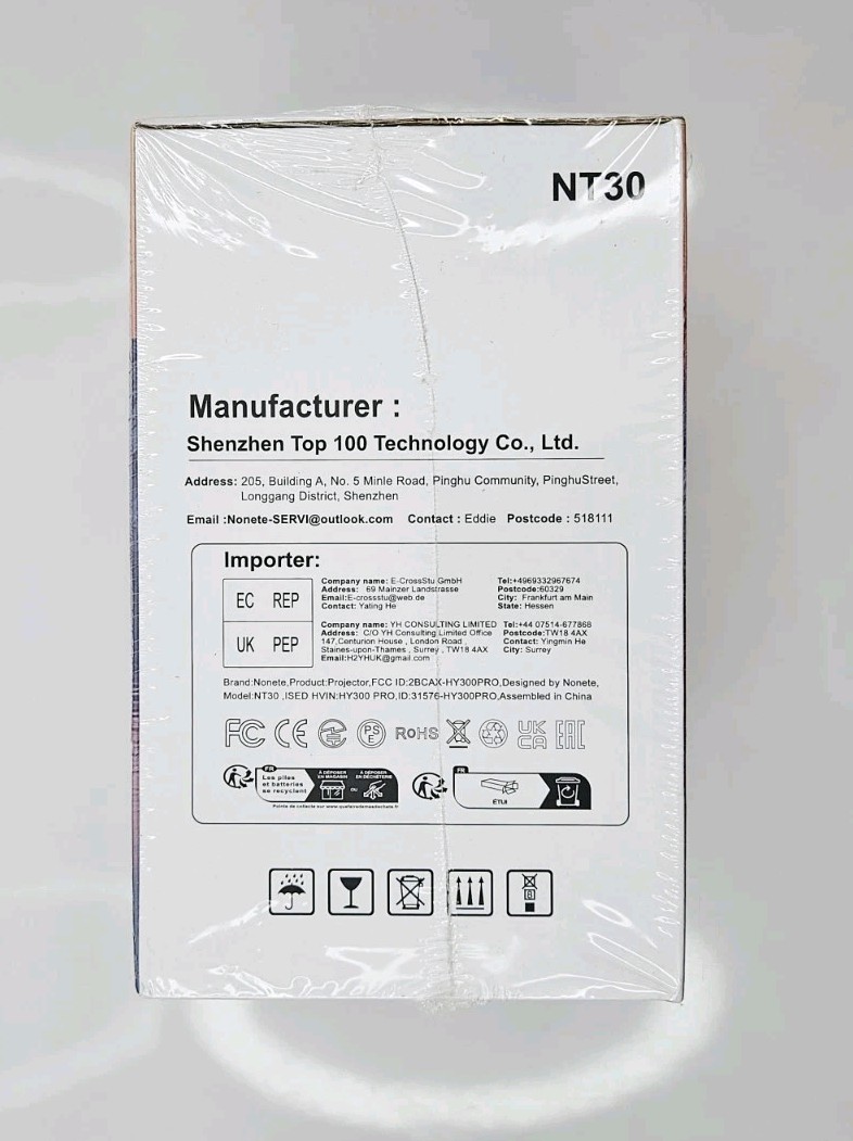 Nonete Ultra High Definition High Dynamic Range Projector Model NT30