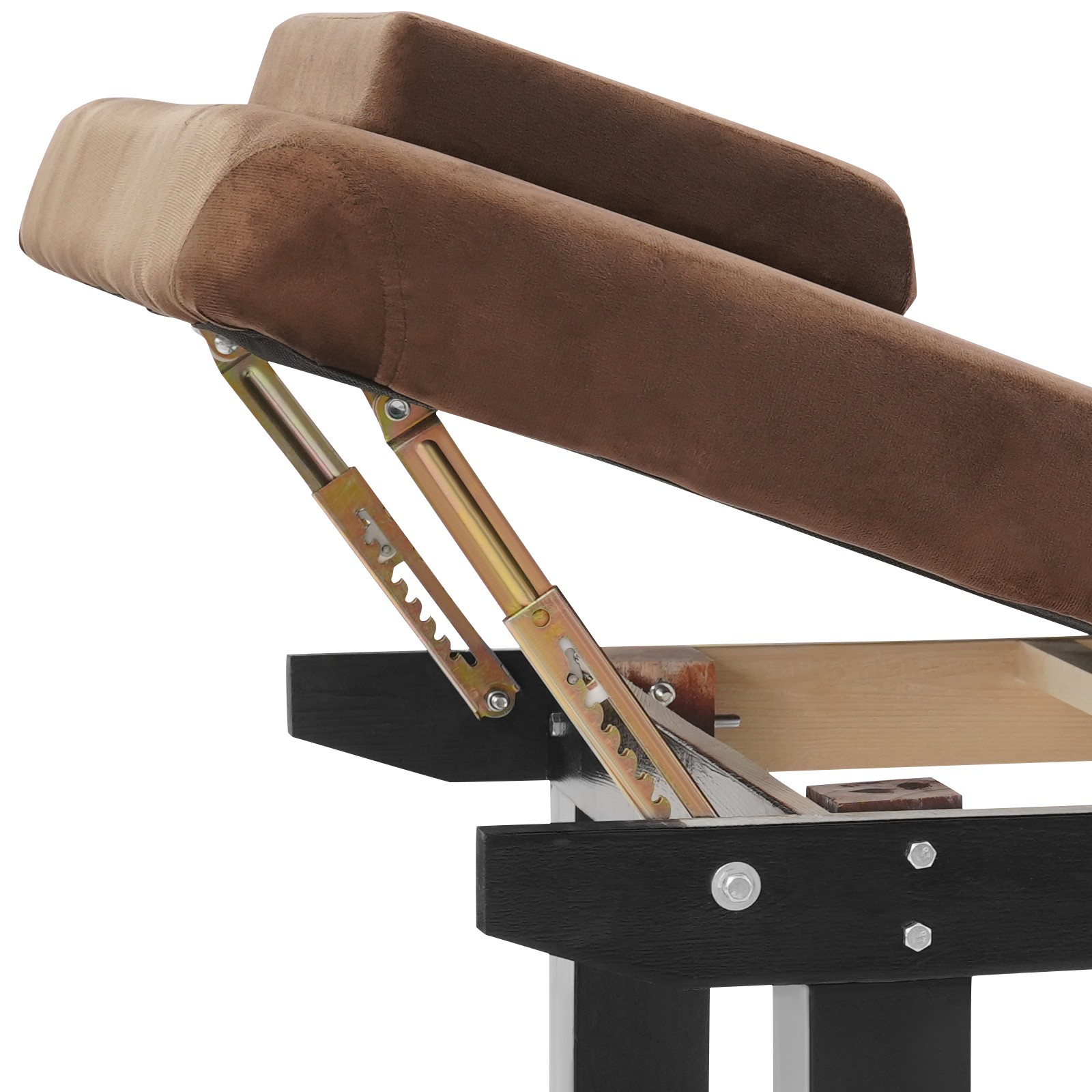 Stationary Massage Table Solid Wood Massage Table Spa Bed 75"x 31.5" Brown
