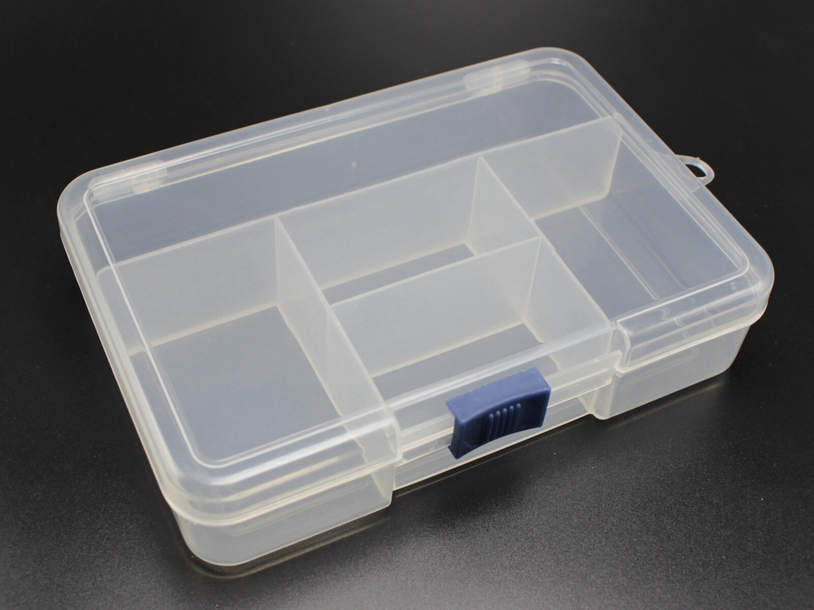 Clear Plastic Box Jewelry Beads Display Compartment Storage Container Case 144mm