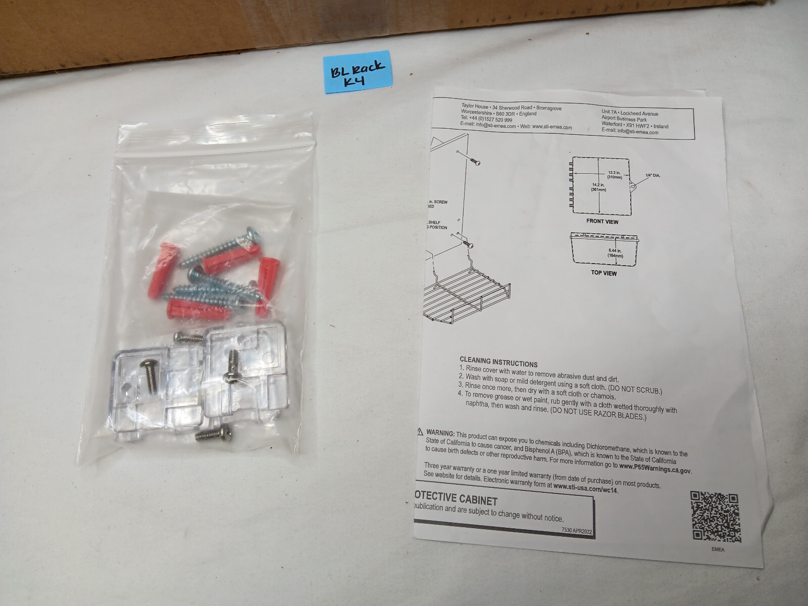 STI 7531 Protective Cabinet with back plate and thumb lock clear