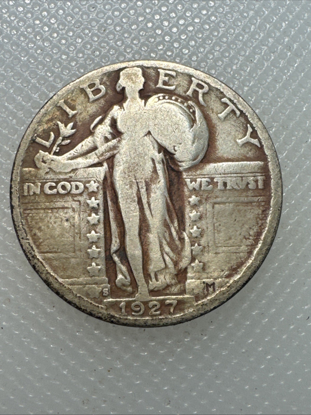 1927 s standing liberty quarter M