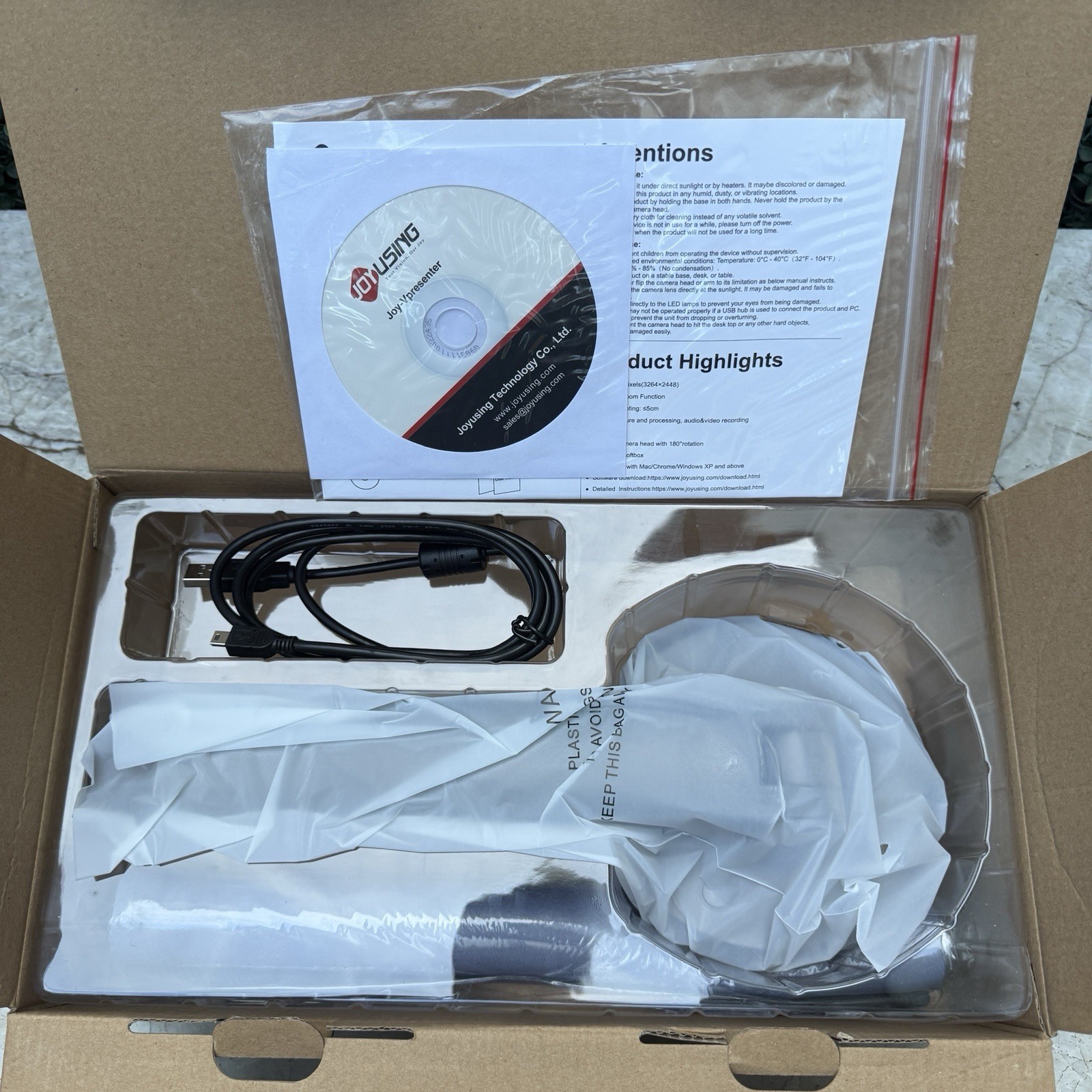 JOYUSING V500S Document Camera Visual Presenter, 1080P HD, 8 MP Camera