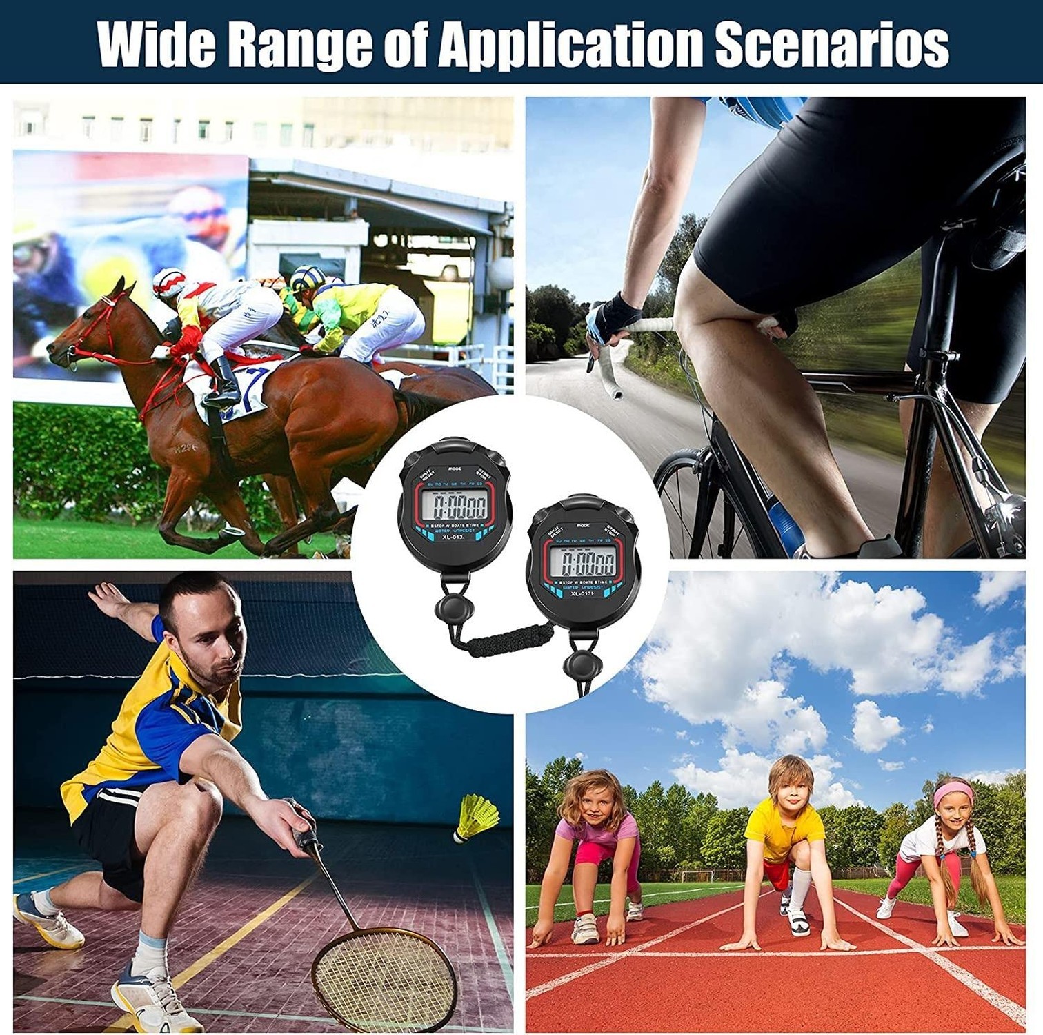 Waterproof Stopwatch Digital Handheld Multi-Function Professional Electronic ...