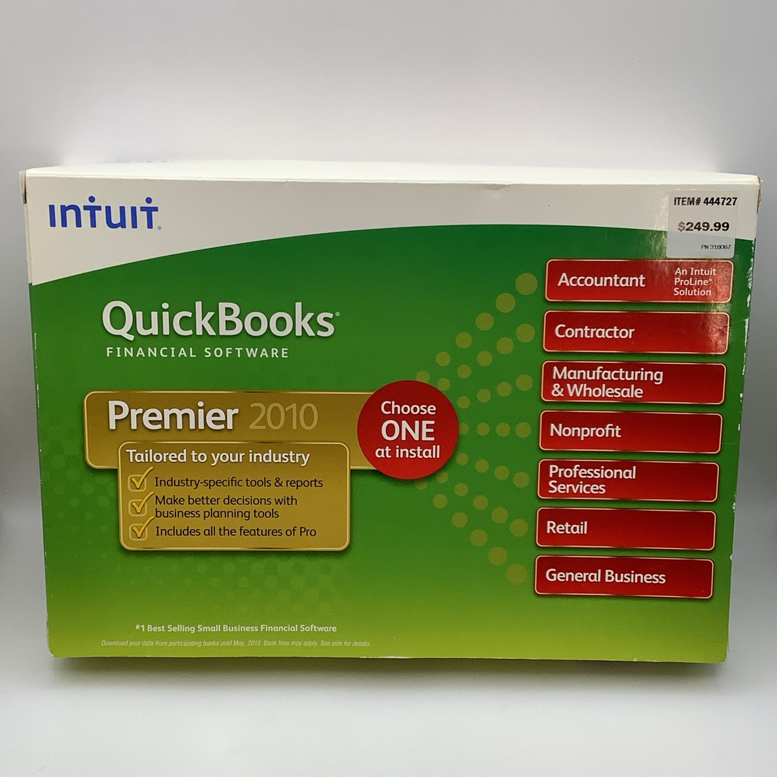 NEW Quickbooks Financial Software Premier 2010 Windows Retail  SEALED