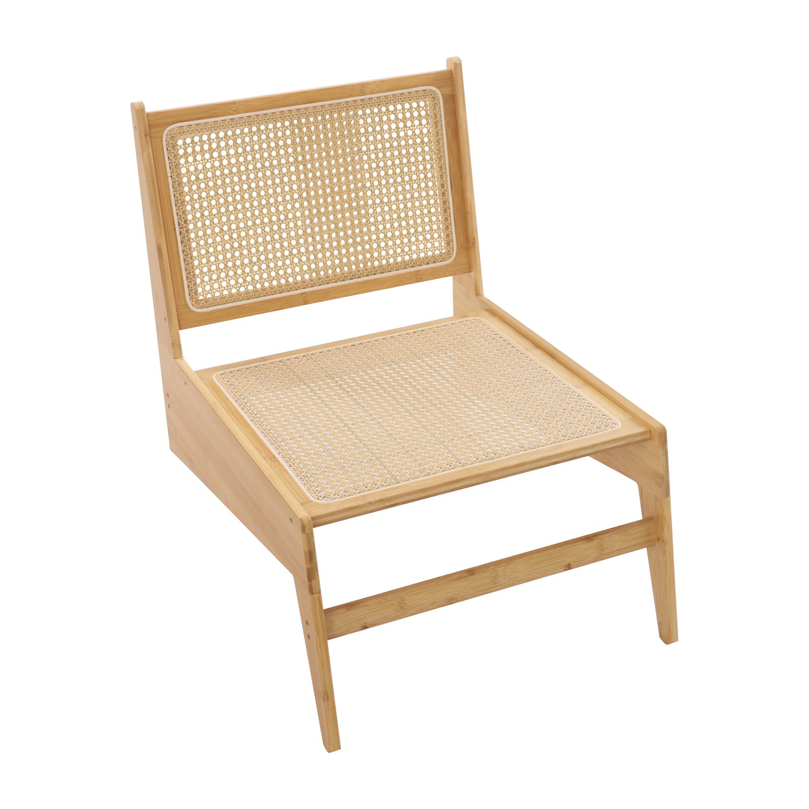 Home Bamboo Chair, Accent Chair, Comfy Bamboo Chairs, 53x64x58cm, Wood Color