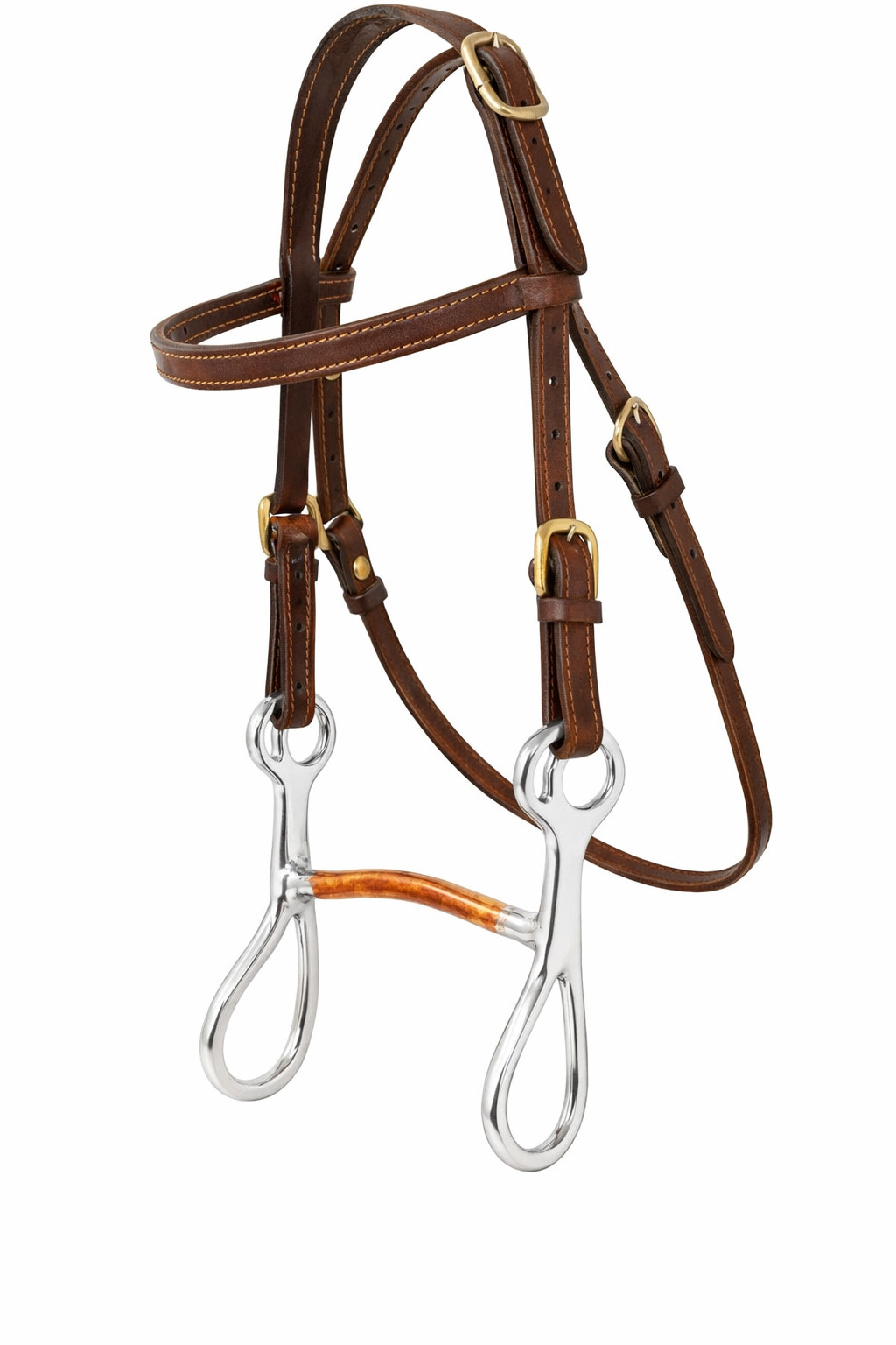 Challenger Tack Copper Mullen Bar Short Shank Horse Bit – 5” Solid Copper