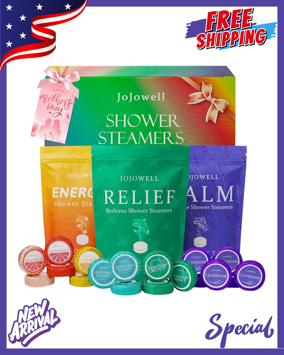 Shower Steamers Aromatherapy 18 Pack – Mother’s Day Gift for Mom, Birthday Gifts