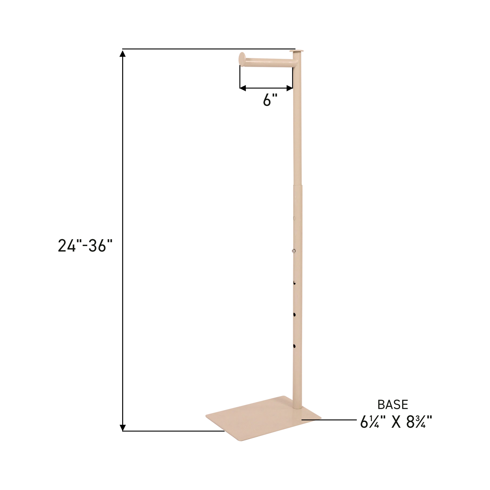 Boutique Ivory Counter Merchandise Hook (24"-36" H 3" Increments)