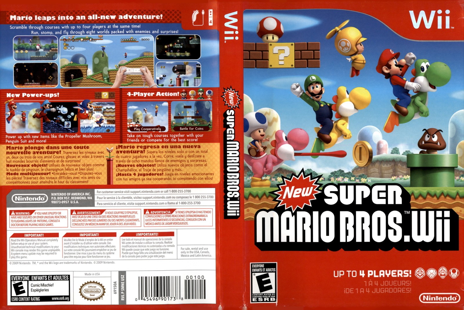 New Super Mario Bros Wii Nintendo Wii Used Condition NFS Art Insert Only