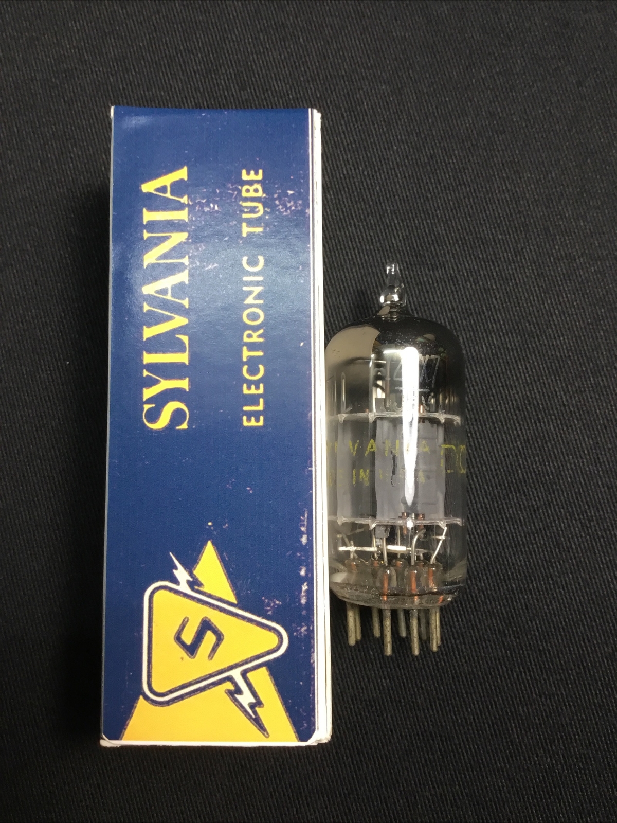 SYLVANIA 12AX7A [] Getter AUDIO Amplifier VACUUM TUBE Tested Strong USA 7.2805-D