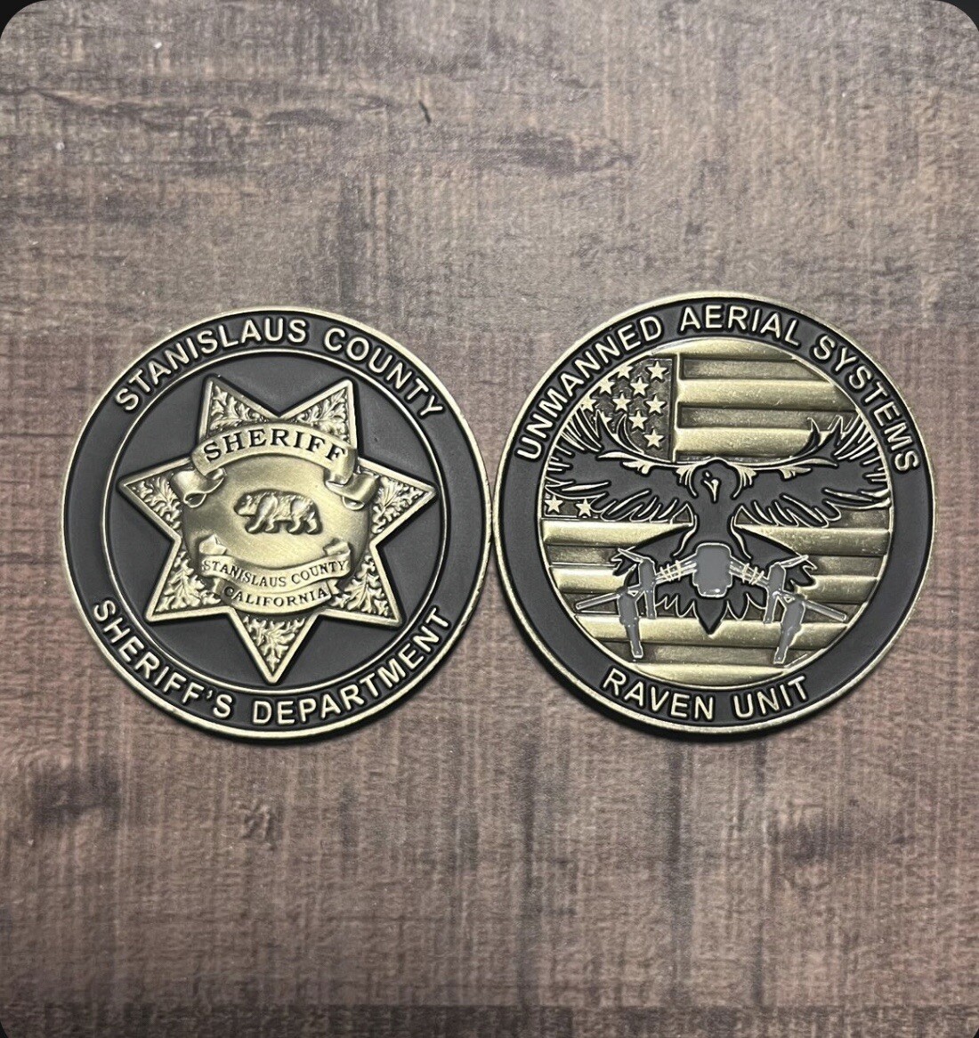 1.75” Stanislaus County Sheriff UAS Drone Challenge Coin Police Coin