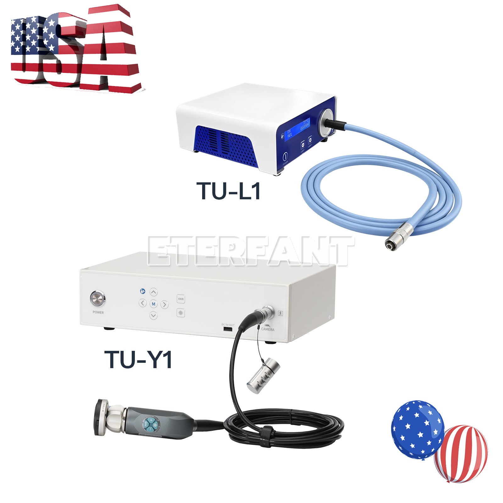 Medical 1080p Full HD Endoscopy Laparoscopic Camera ENT /LED Cold Light Source