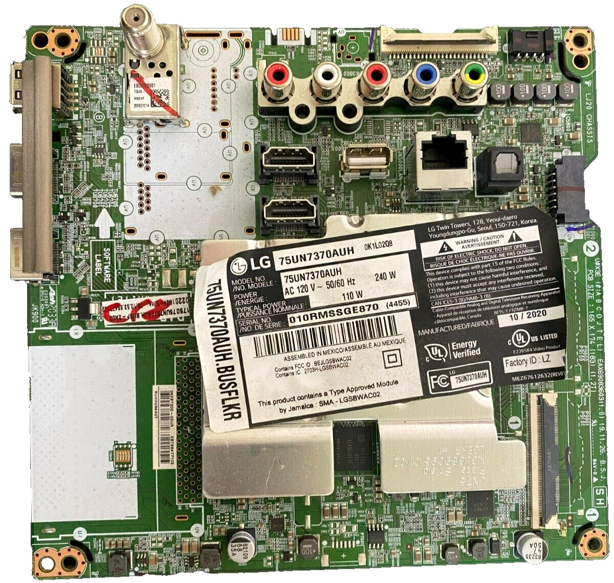 LG EBT66477102 Main Board for 75UN7370AUH.BUSFLOR