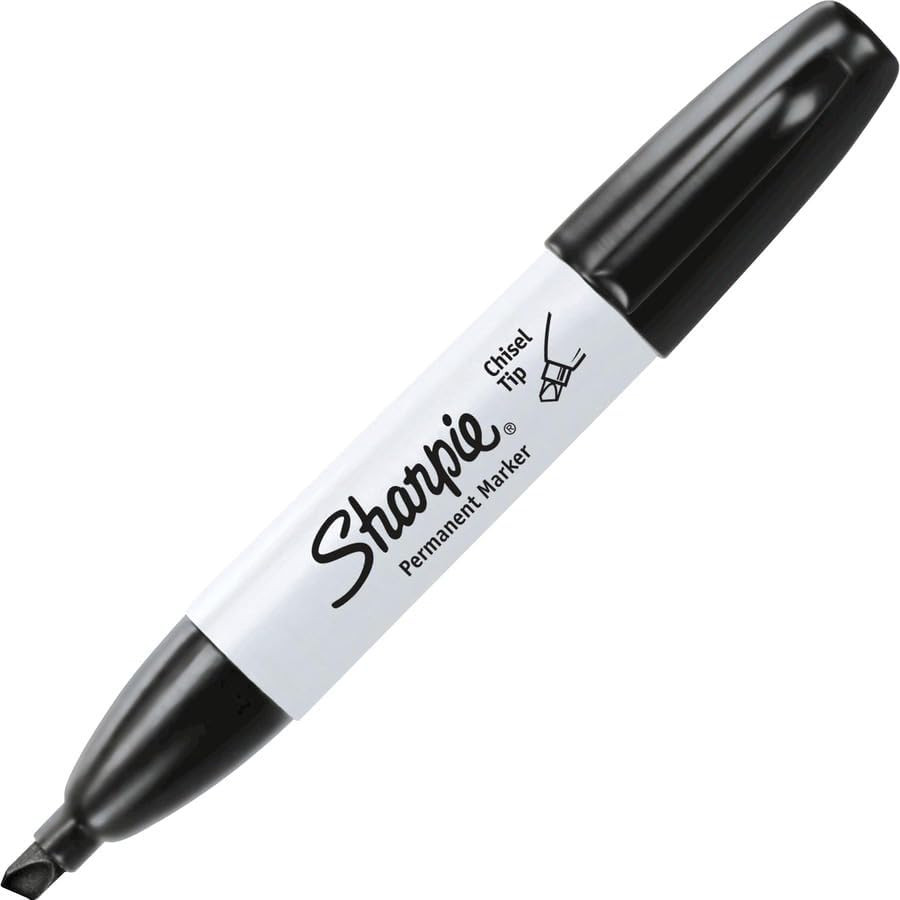 Sharpie Permanent Markers, Chisel Tip, Black, 36 Count - Home, School, Office Su