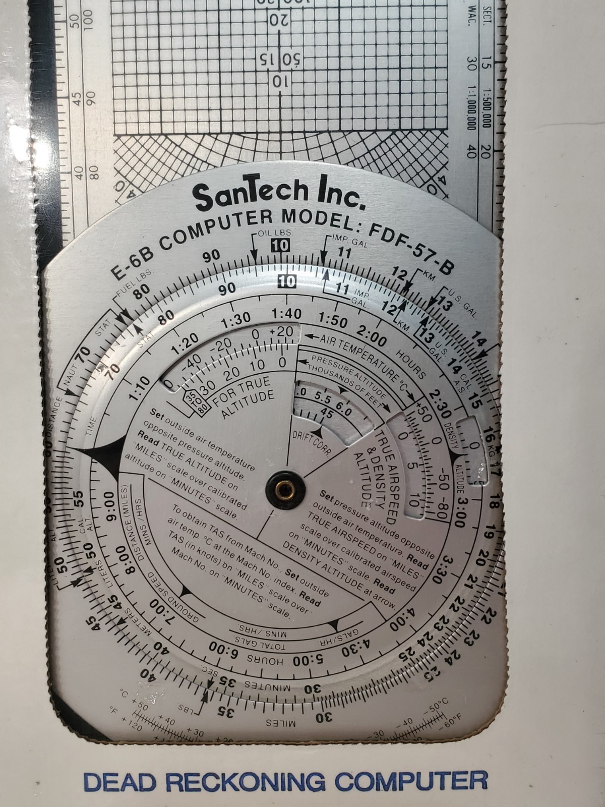 SanTech Inc E-6B Flight Computer Model FDF-57-B Aviation Calculator - NEW NOS
