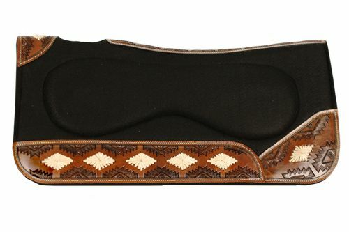 Showman 31" x 32" x 1" Contoured felt horse saddle pad with built up center