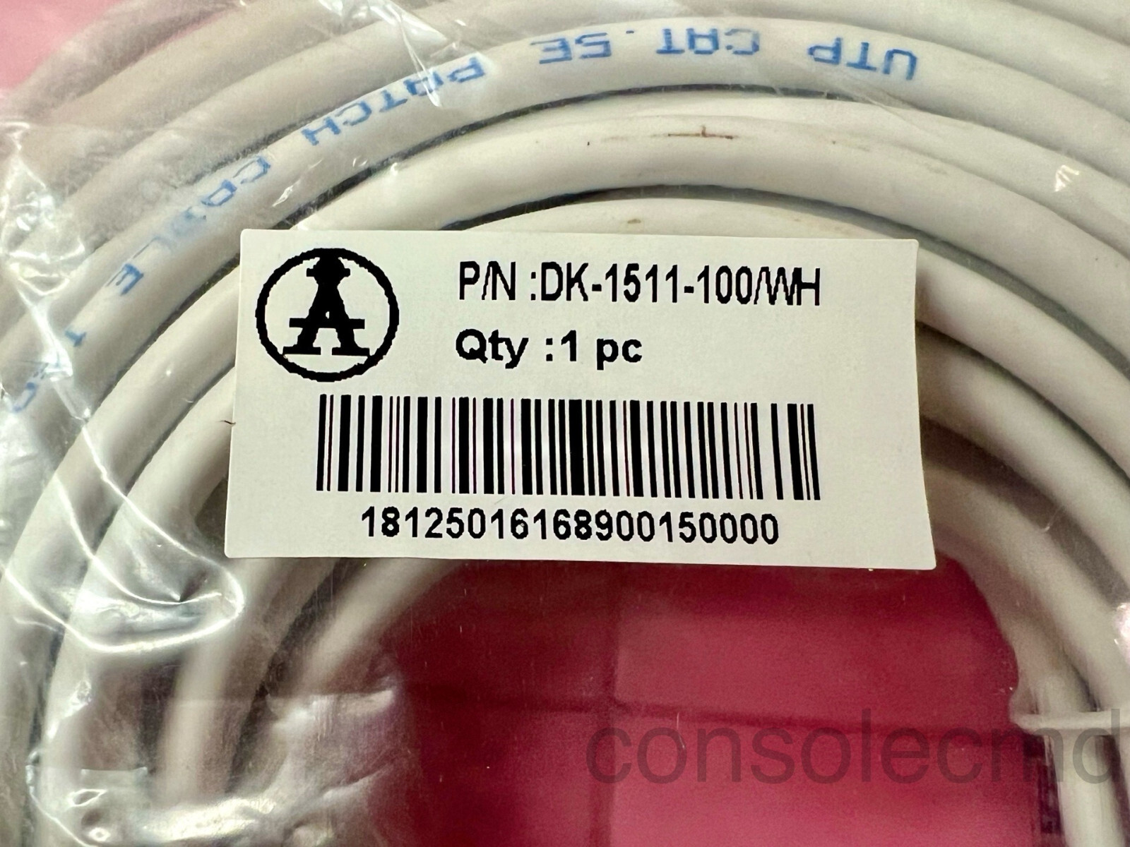 Cat5e UTP Ethernet Network Stranded 24AWG Patch Cable, RJ45, 100ft (30.5m),White