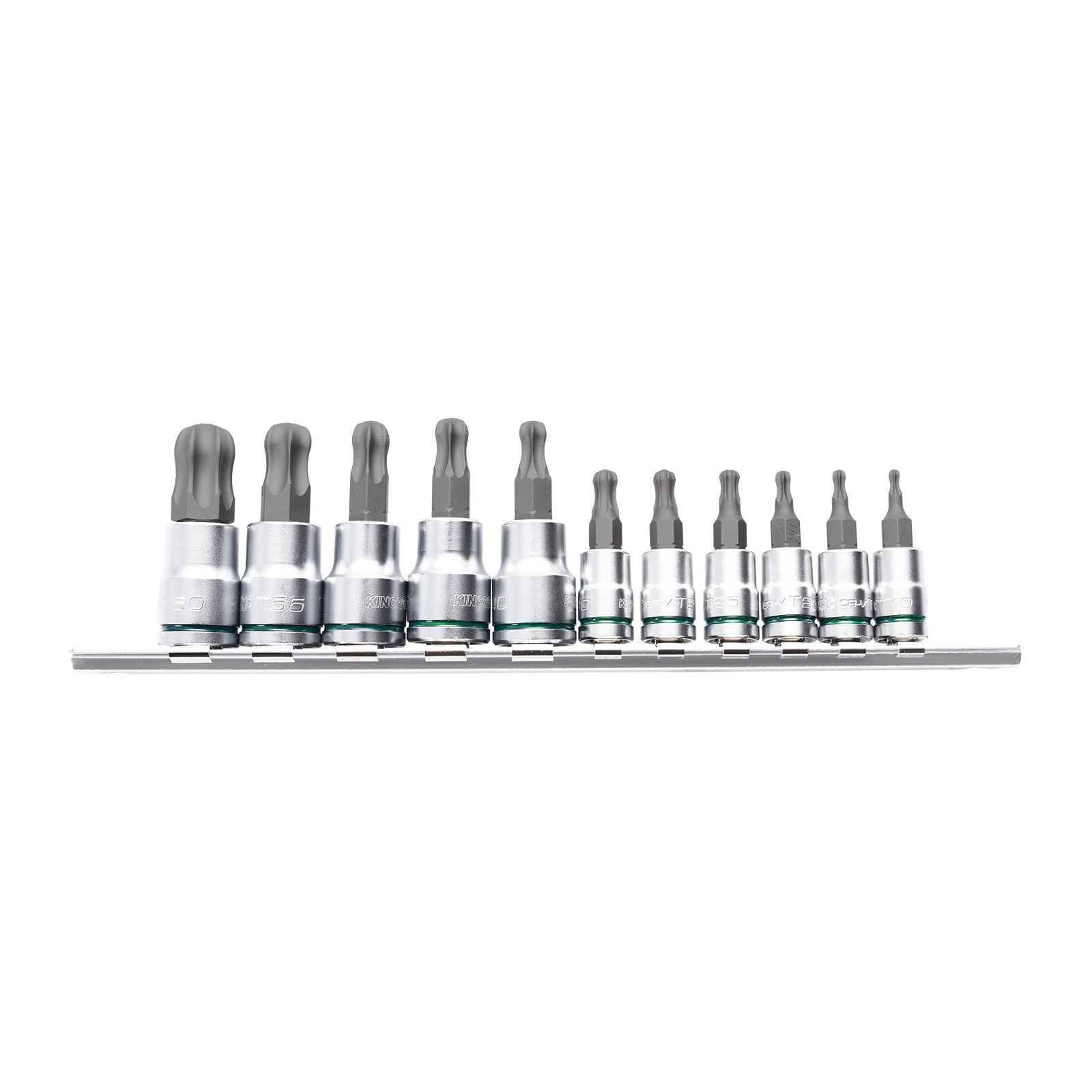 Kincrome 11PC 1/4″ & 3/8″ Drive Ball‑End TORX Bit Socket Set Short Series K5425