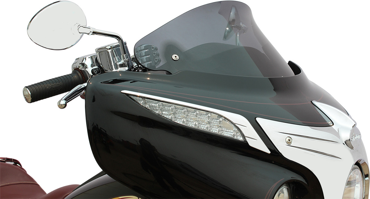 Klock Werks Dark Smoke Flare 10" Windshield 2014-25 Indian Chieftain Roadmaster