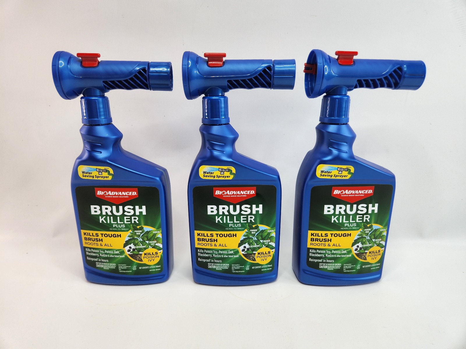 3 Pack Bioadvanced Brush Killer - New 32oz Bottles w/ Hose nozzle