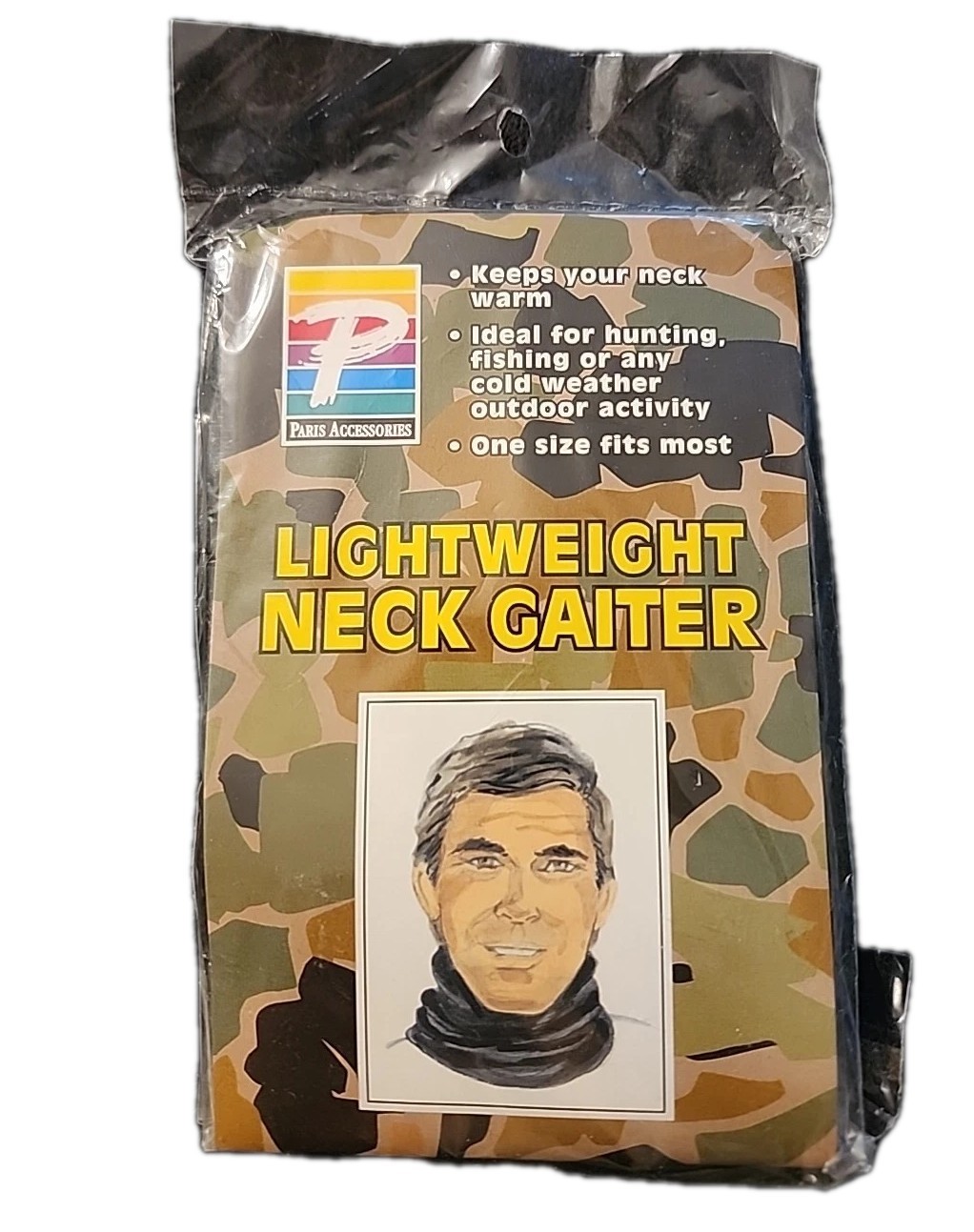 ☆ New Paris Accessories Lightweight Neck Gaiter One Size Fits Most Black