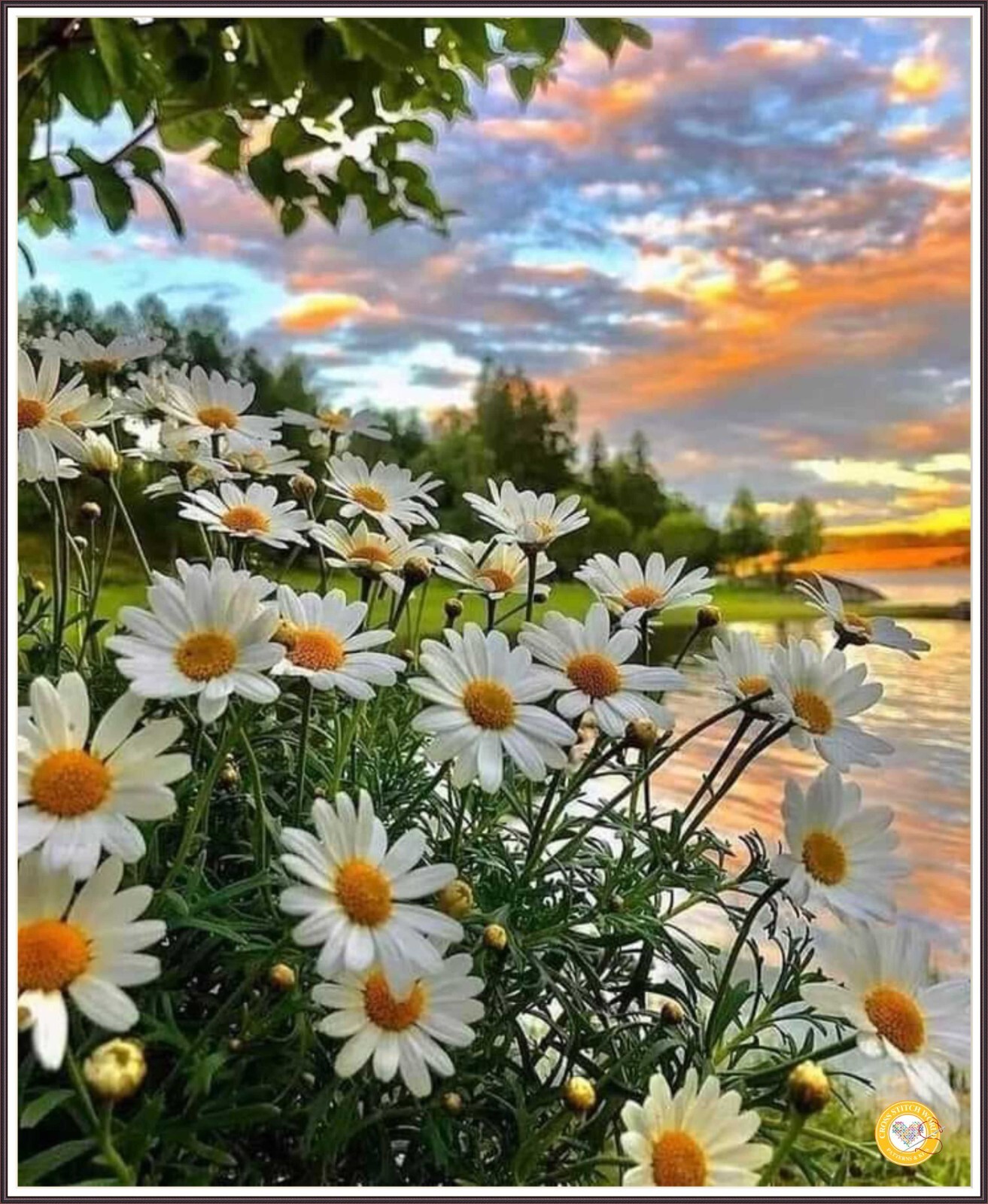 Flower Sky 1464 Chart Counted Cross Stitch Pattern Needlework