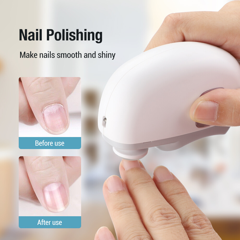 Electric Nail Grinder Automatic LED Light Trimmer Toe Cutter USB Rechargeable