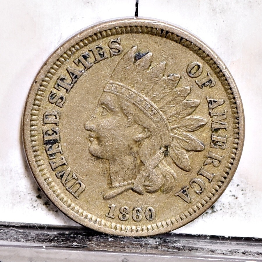 1860 Indian Cent - XF Details (#59254-L)