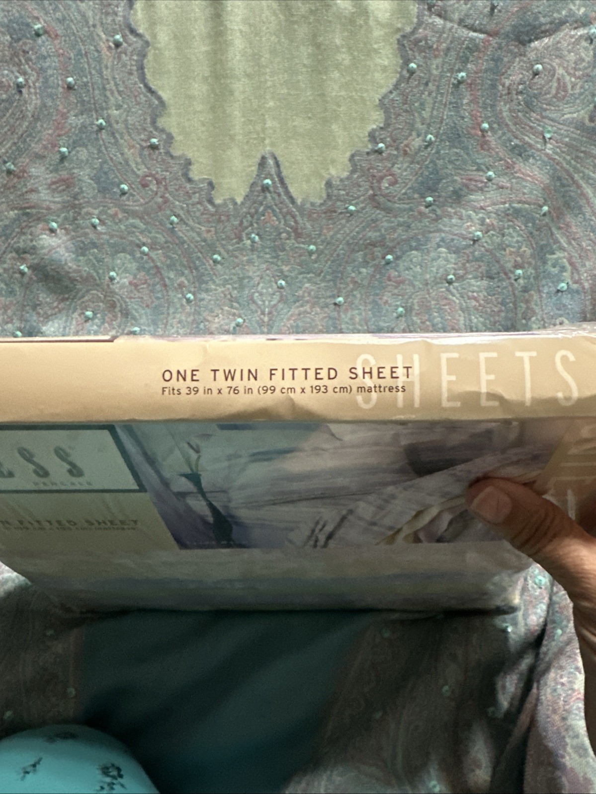 Caress Sheets Faded Mosaic Twin Fitted