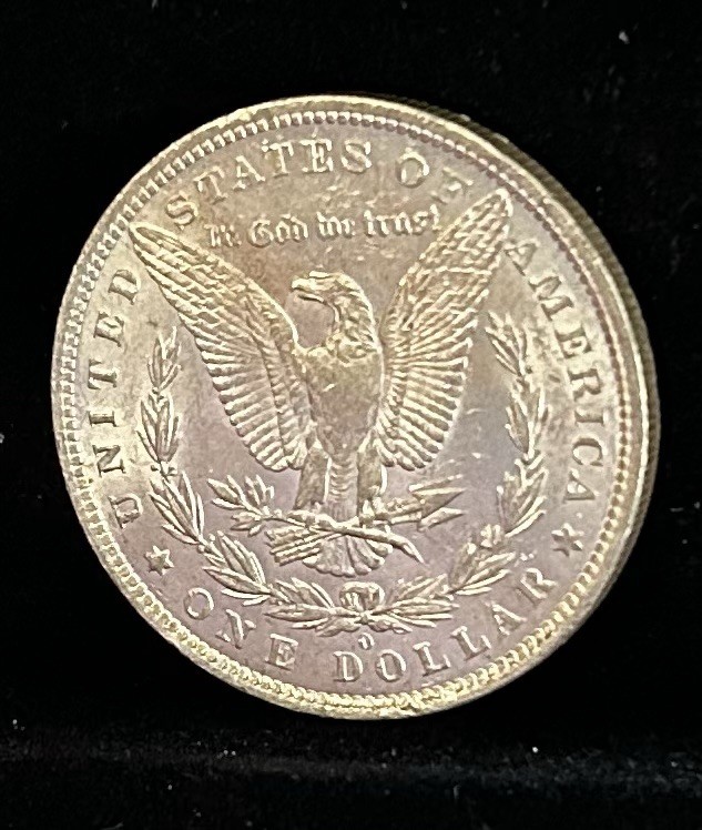 1882-O MORGAN SILVER DOLLAR, AU, NICE